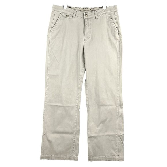 Riders Women's Tan Pants Size 12M Stretch Comfort No-gap Waistband Straight Leg - Picture 1 of 11